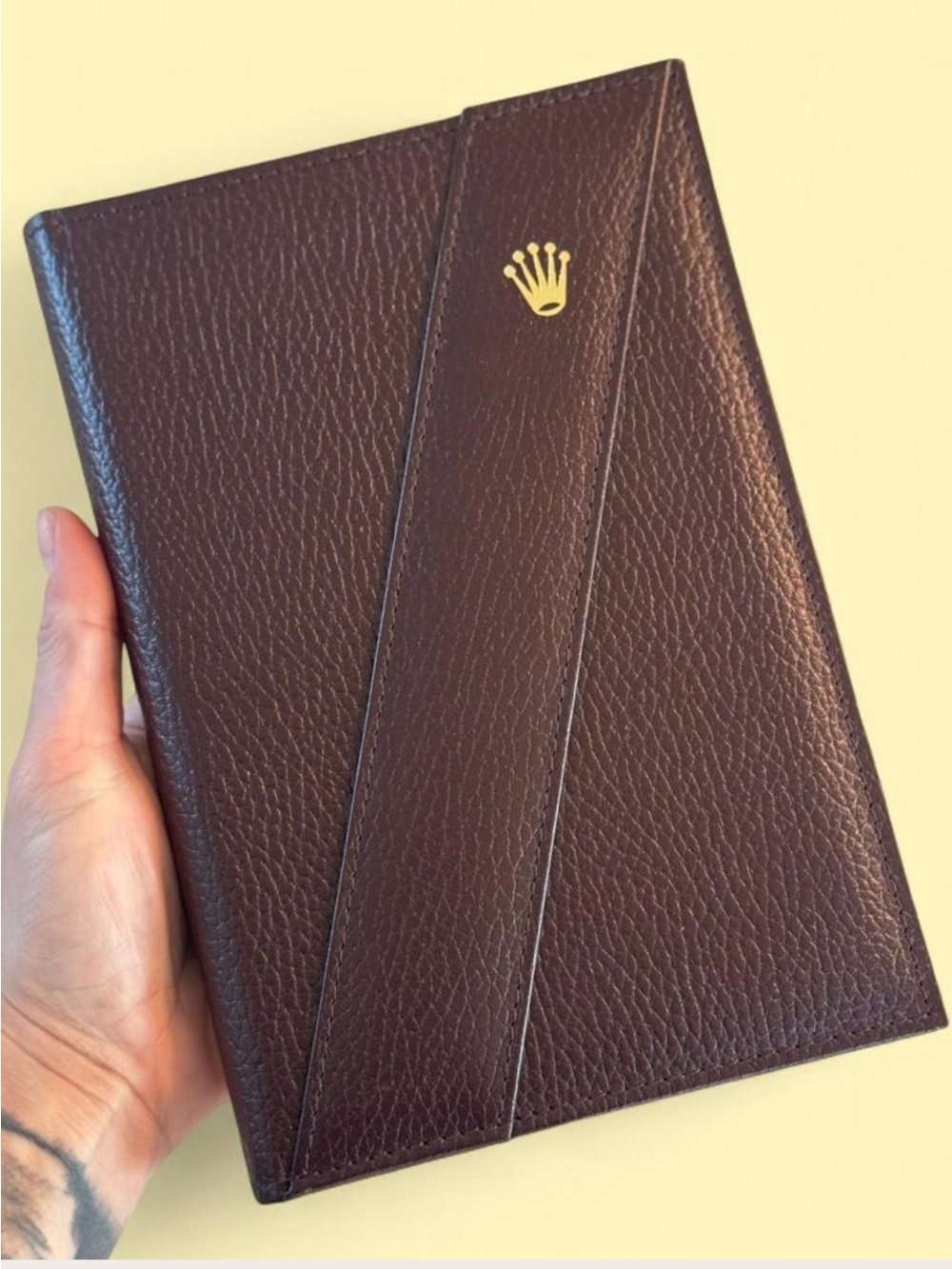 Authentic Vintage Rolex pebbled leather notebook